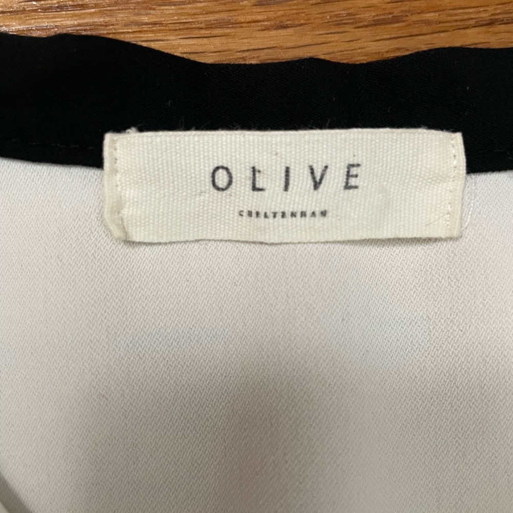 OLIVE White Ribbon Neck Blouse - Picture 6 of 11